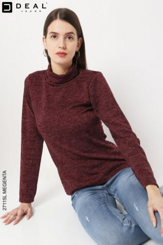 Roter Glitzerpullover #2407
