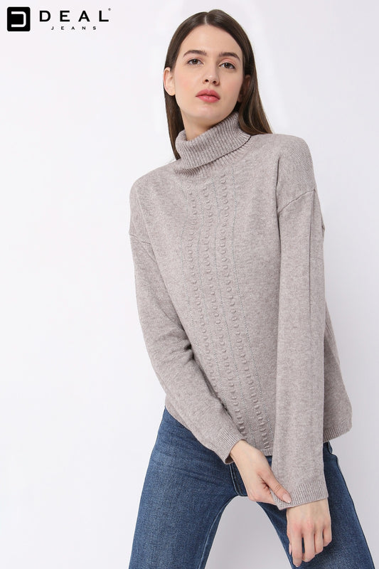 Browinsh-Grauer Pullover Highneck #2408