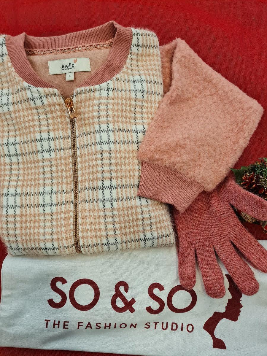 Winter Jacket - Pink Checks #2601