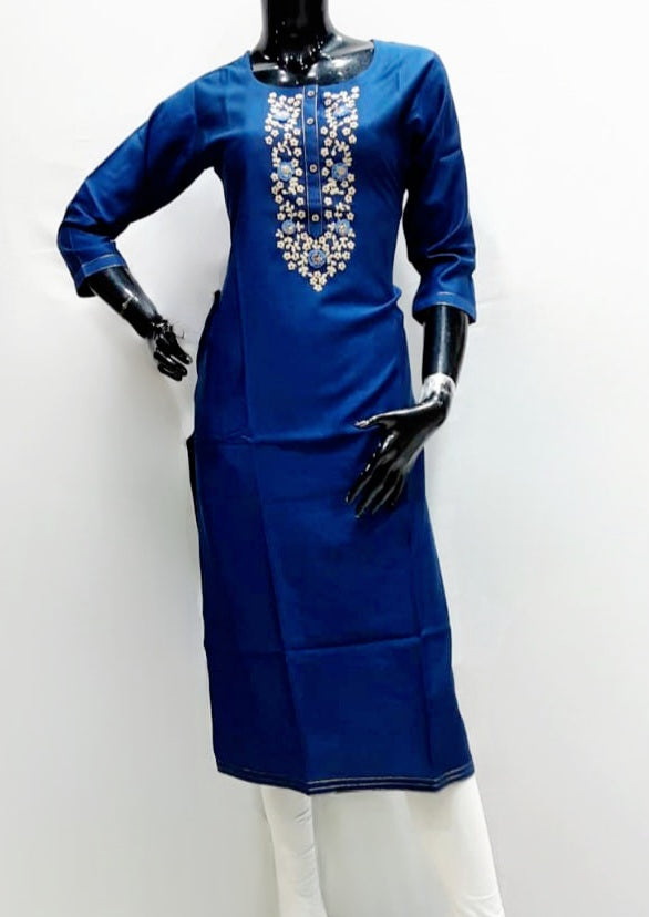 Panjabi Long Kurti - Blue #5101