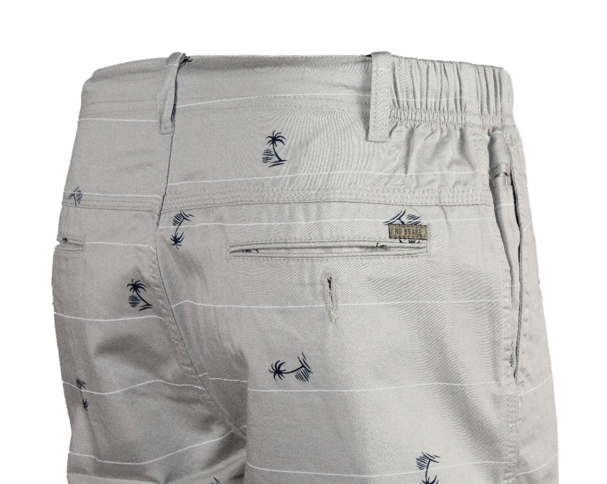 Twill Cotton Shorts Light Grey Colour #6409