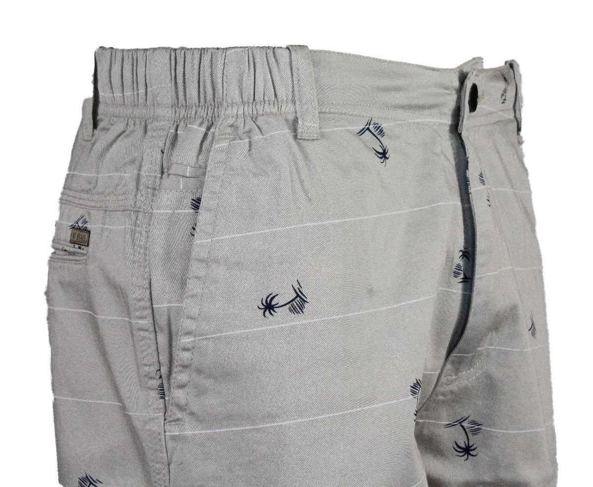 Twill Cotton Shorts Light Grey Colour #6409