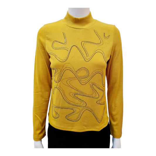 Yellow Pullover with glitter