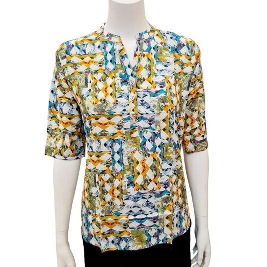 Printed Tunic Top Multi-colour #2003