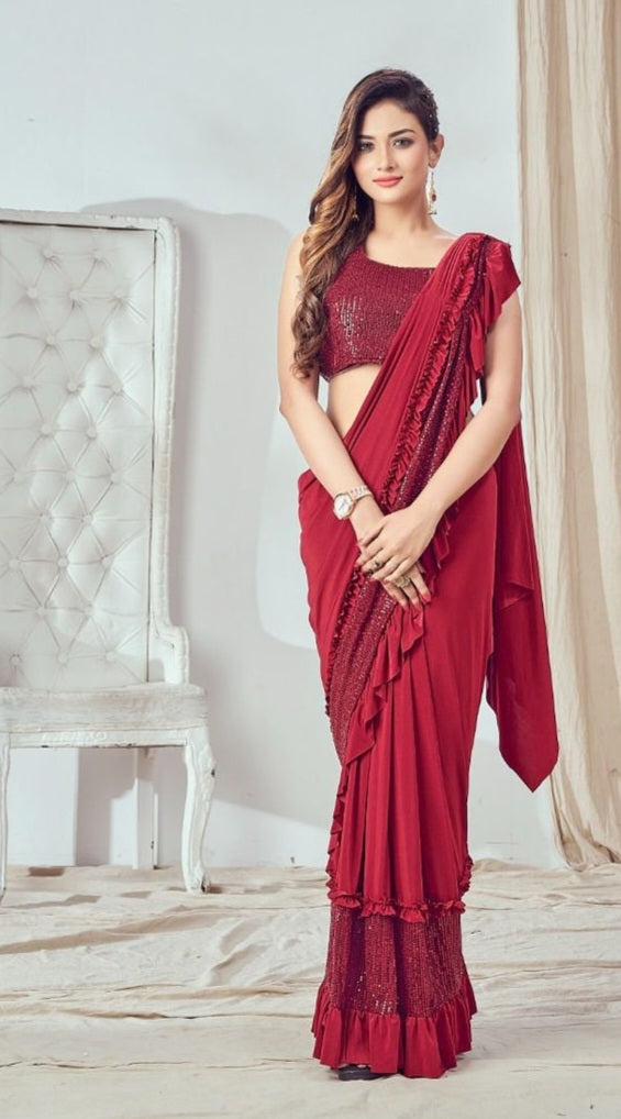 Stitched Indian Saree #5301