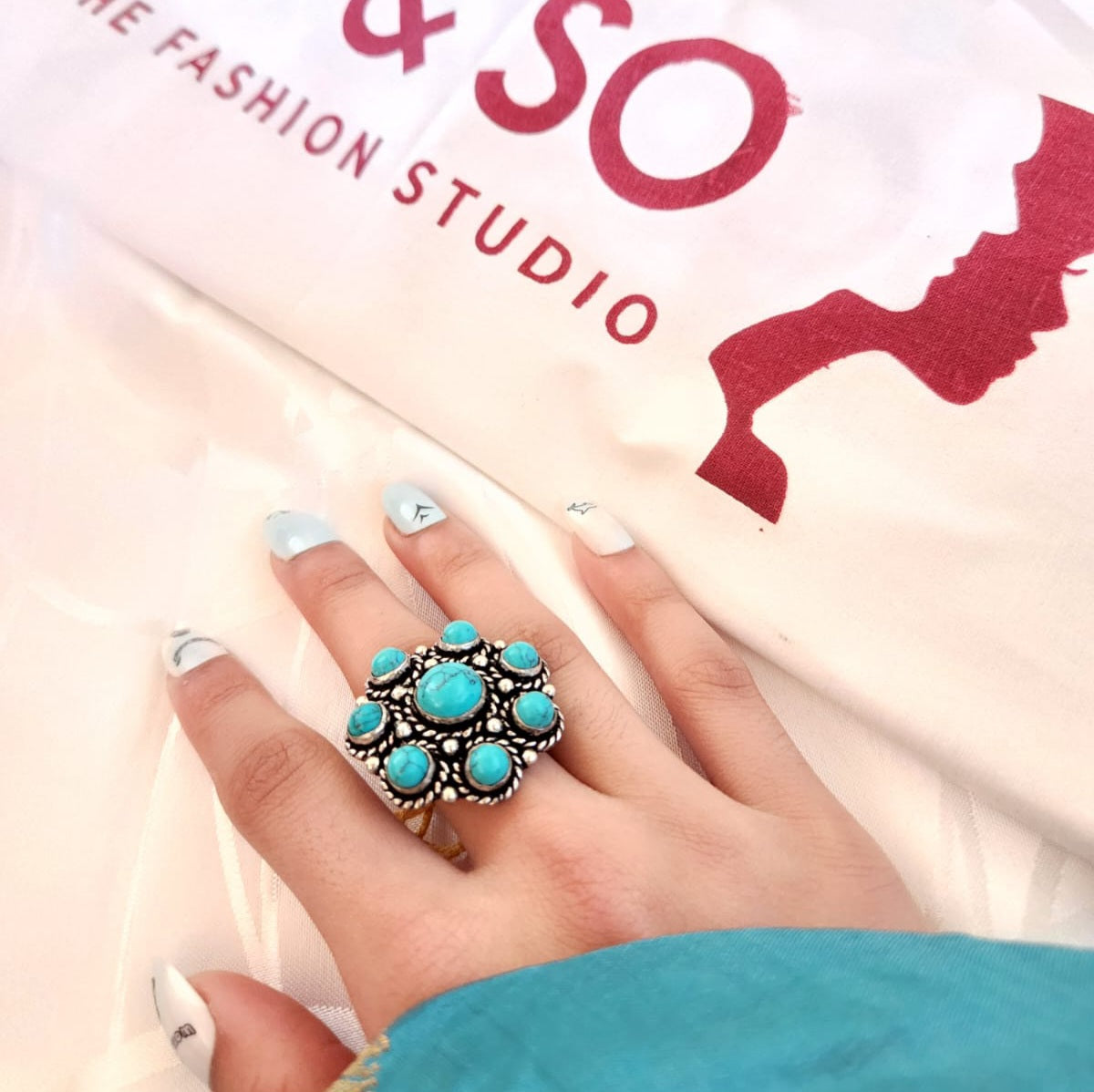 Blue Stone Ring #8206