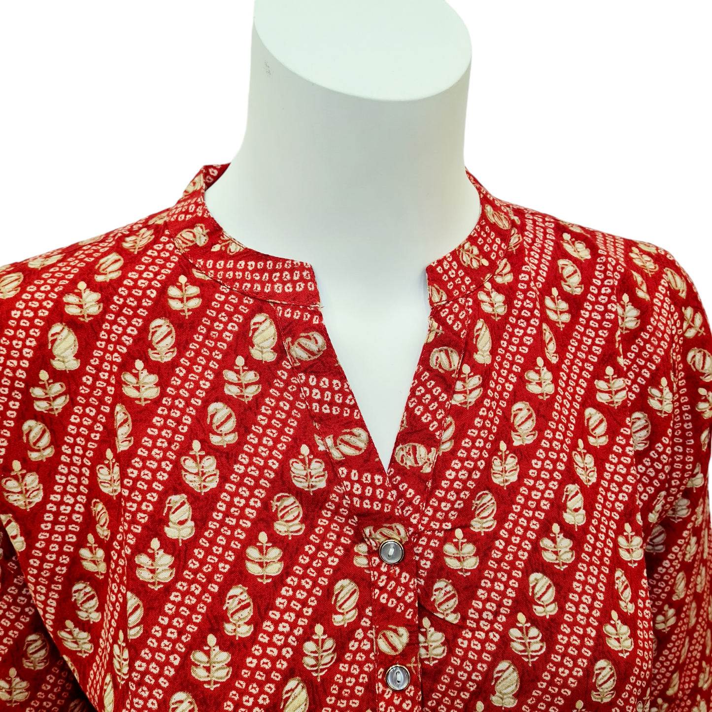 Printed Tunic Top Red #2008