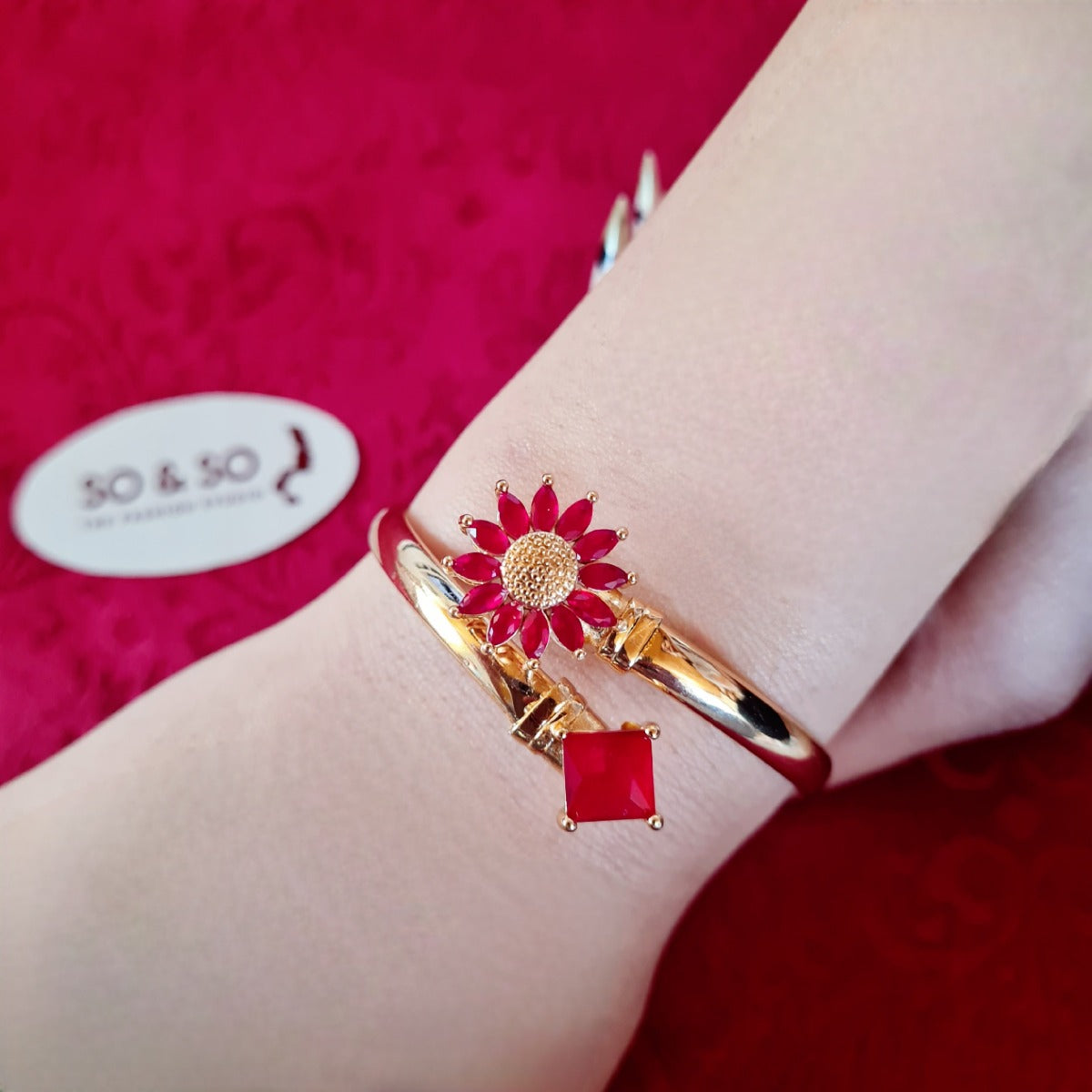 Red stone Bracelet #8021