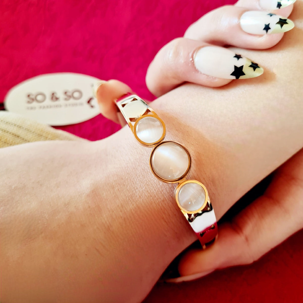 Bracelet with White stones #8008