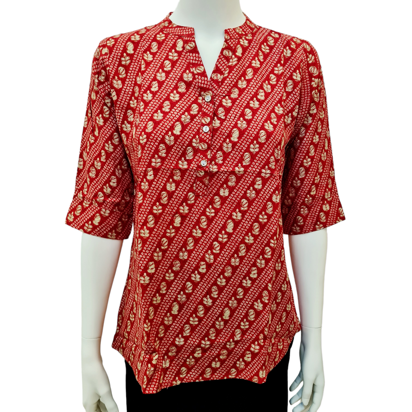 Printed Tunic Top Red #2008